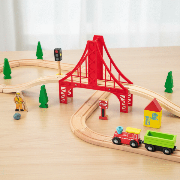 Redesign-this-product-image-to-create-a-clean-real (2) 40pc Wooden Train Set | Thomas The Train Compatible